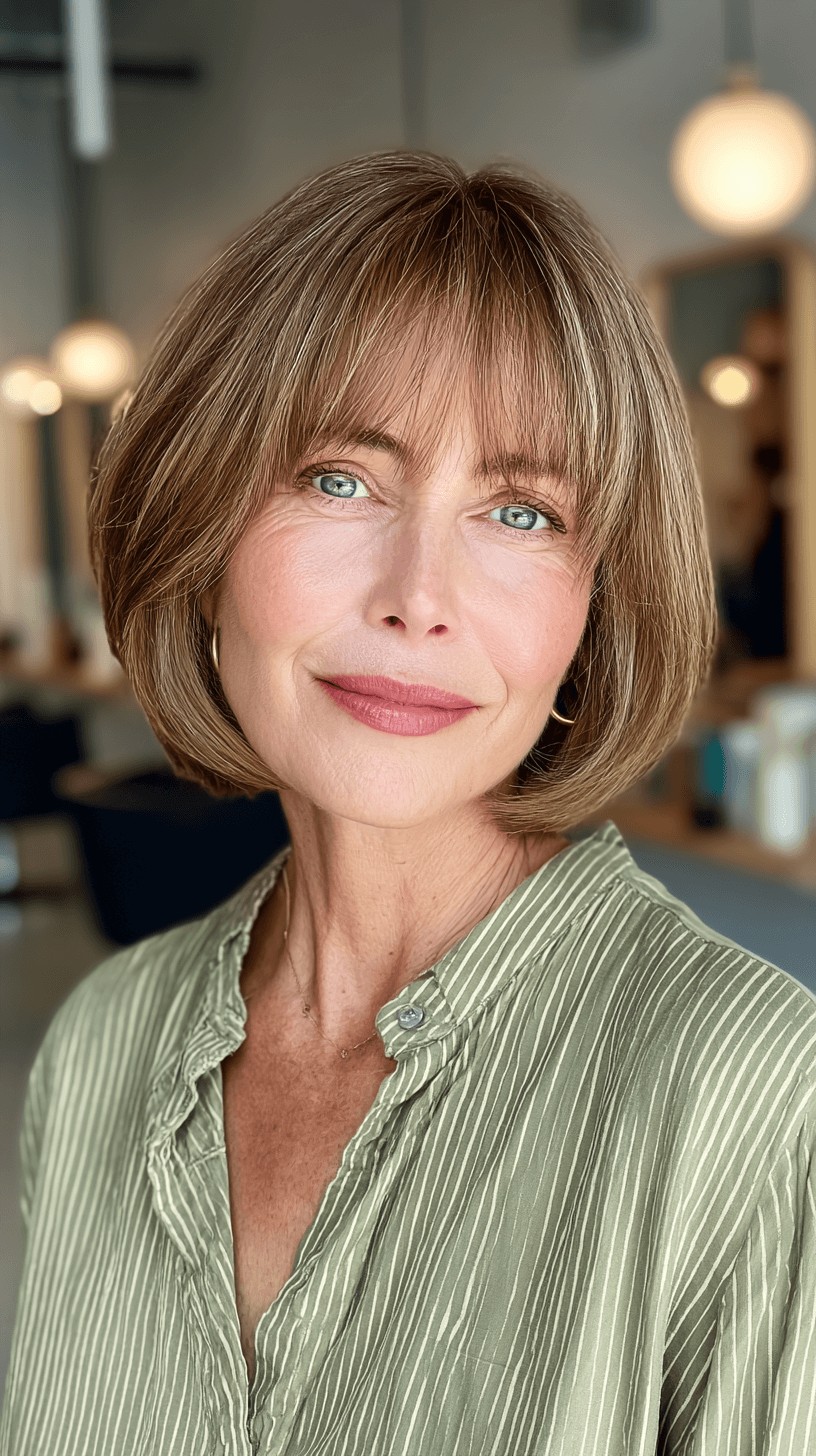 Textured Soft Pageboy Bob with Subtle Layers