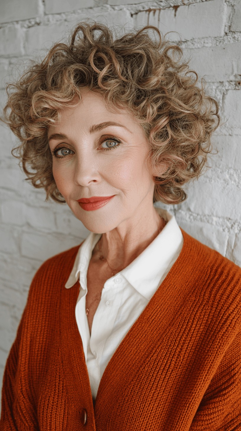 Textured Vintage-Inspired Curly Cut