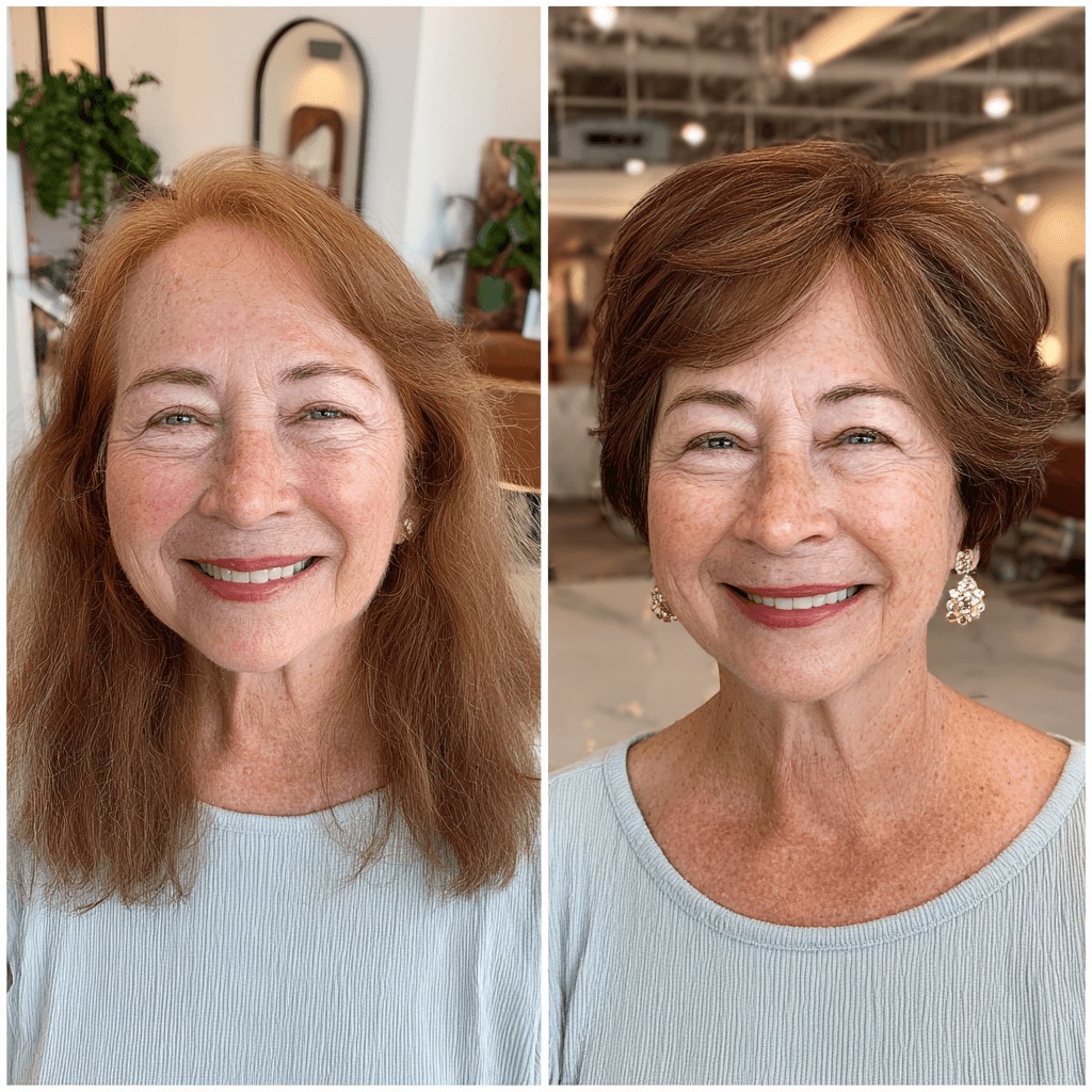 Textured Warm Brown Short Cut with Soft Layers