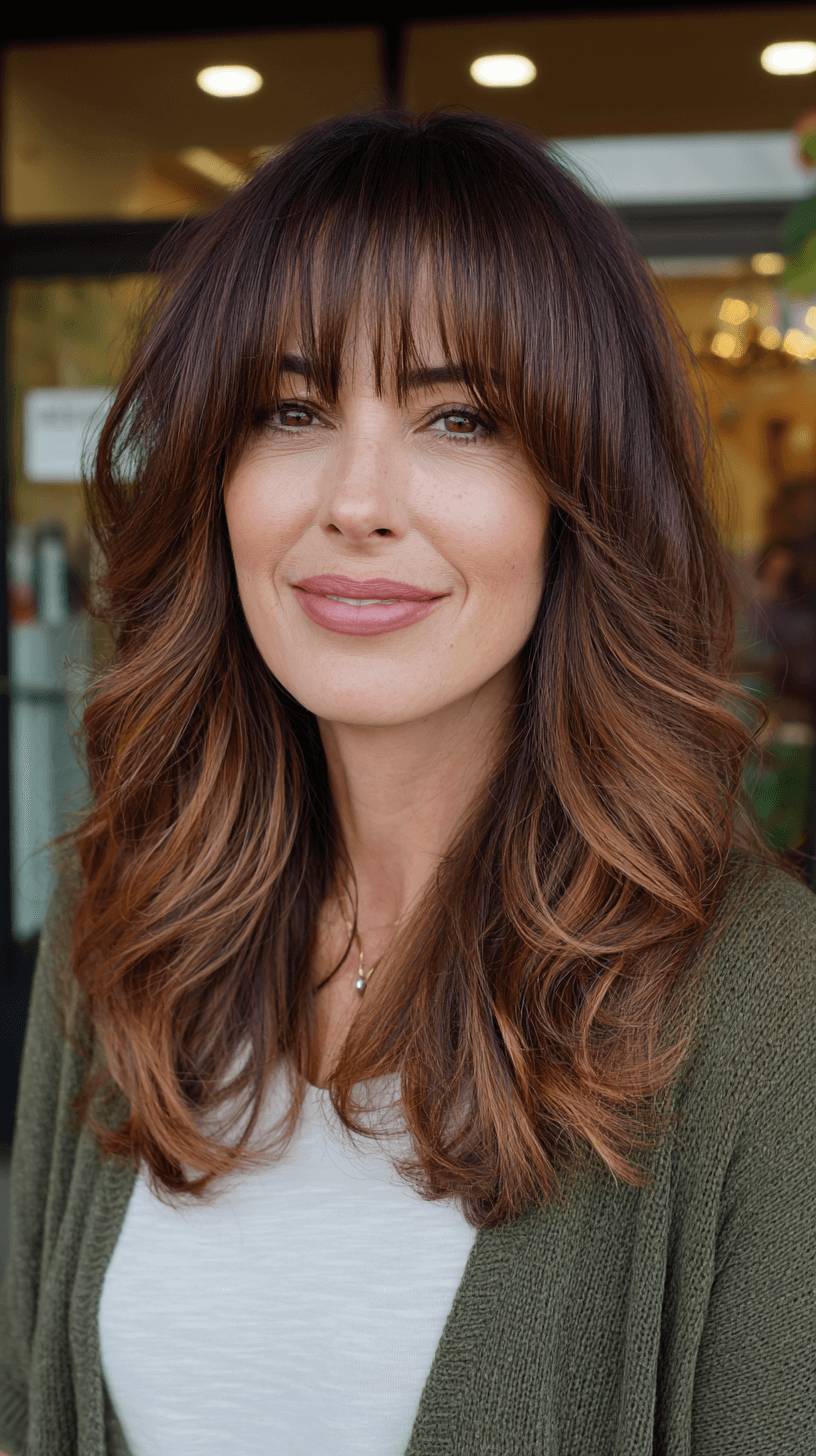 Voluminous Layered Cut with Soft Bangs