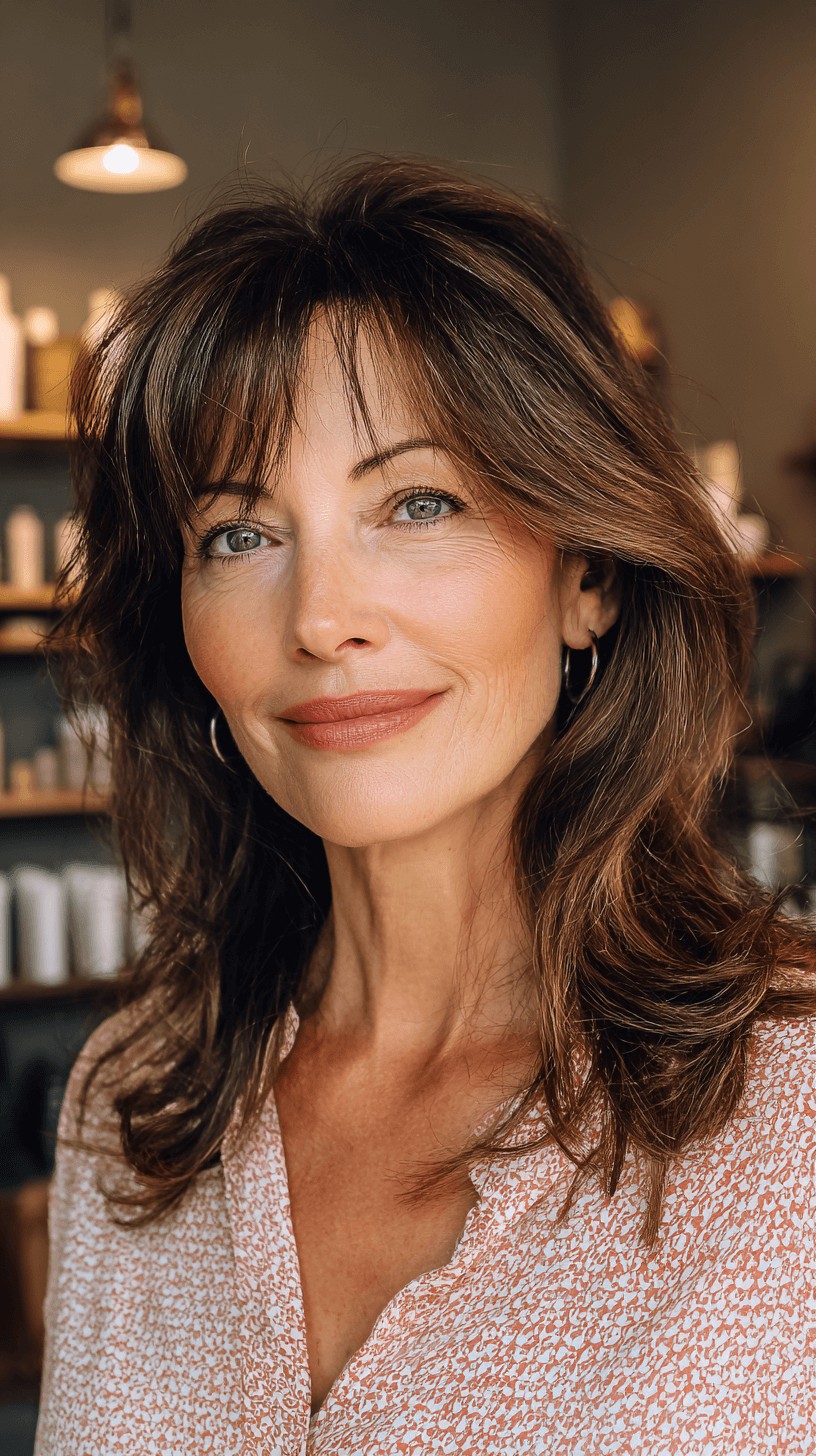 Charming Medium-Length Cut with Soft Face-Framing Layers