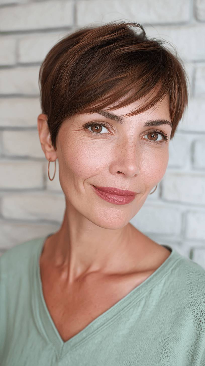 Chic Side-Swept Pixie with Soft Textured Layers