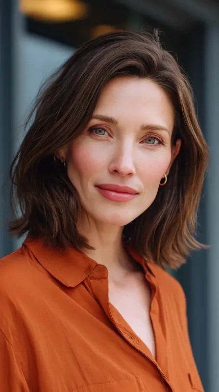 chic textured bob with soft waves