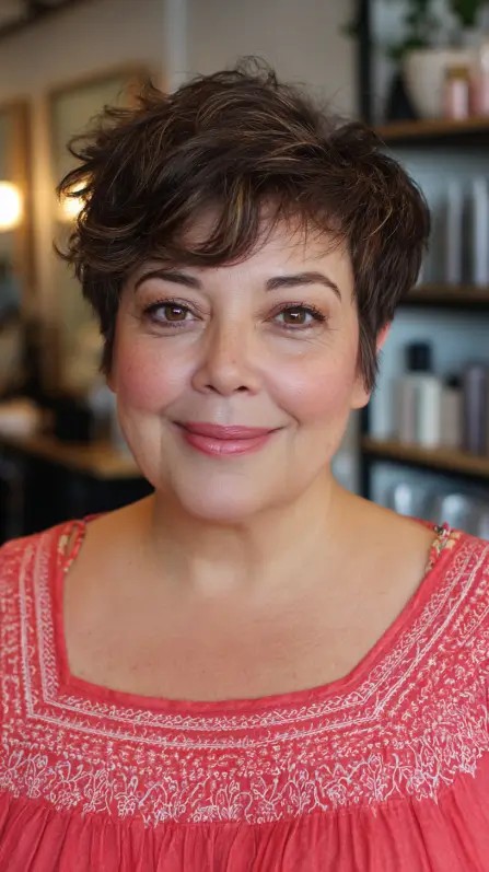 Chic Textured Bohemian Pixie with Effortless Volume