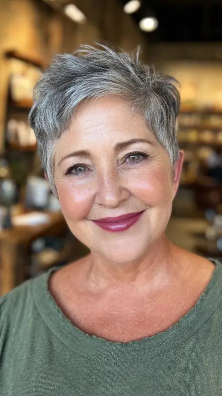 Chic Textured Pixie with Subtle Lift