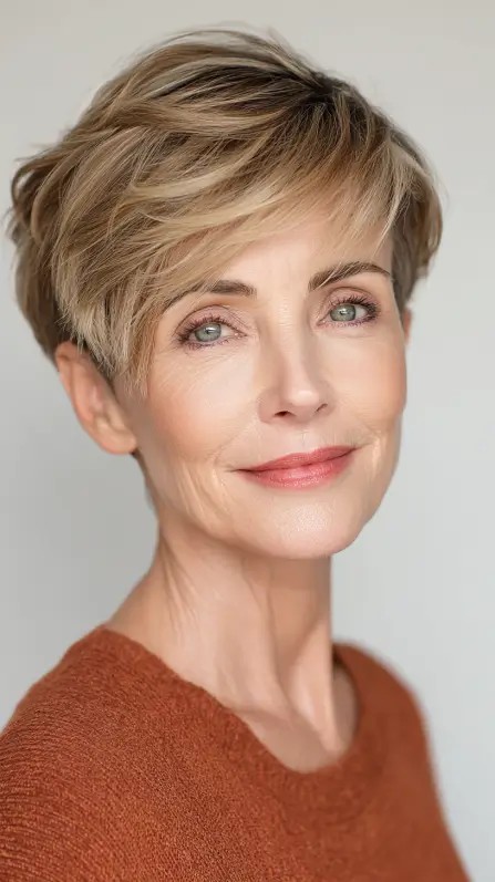Chic Textured Short Pixie with Soft Layers