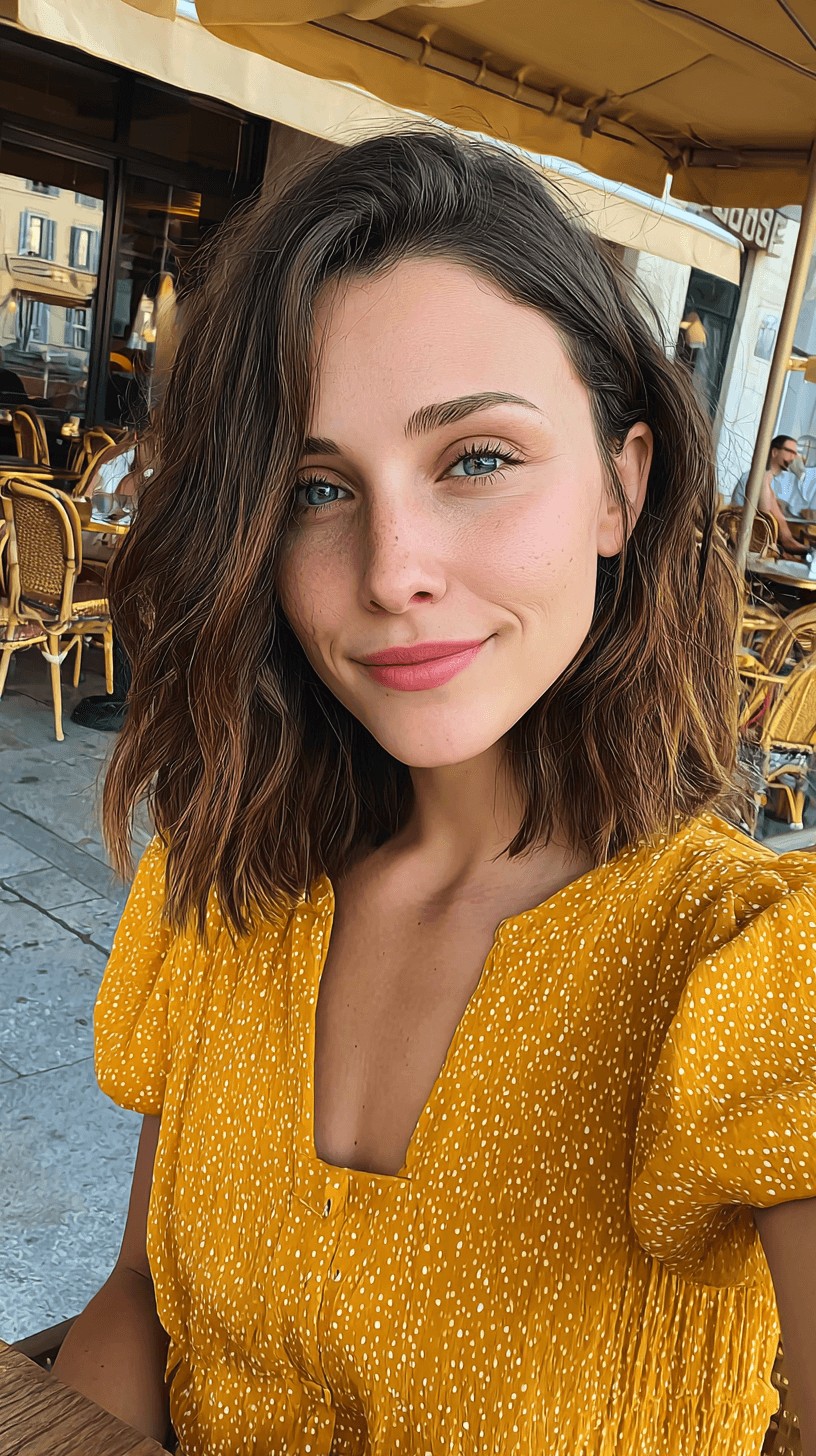 Effortlessly Tousled Medium-Length Waves