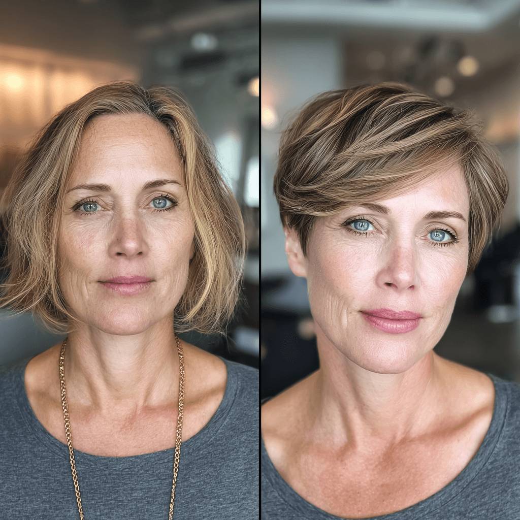 Elegant Side-Swept Pixie with Subtle Textured Layers