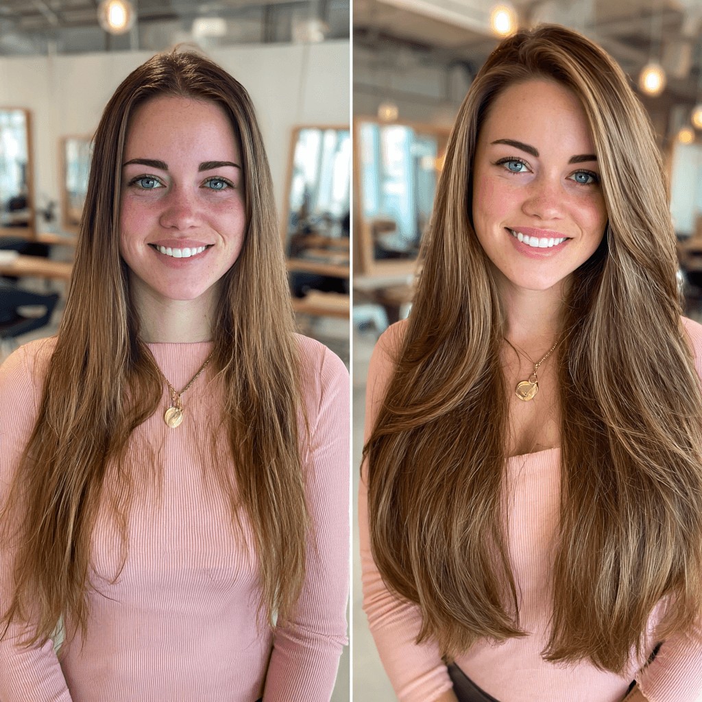 Gorgeous Long Layered Hair with Subtle Highlights