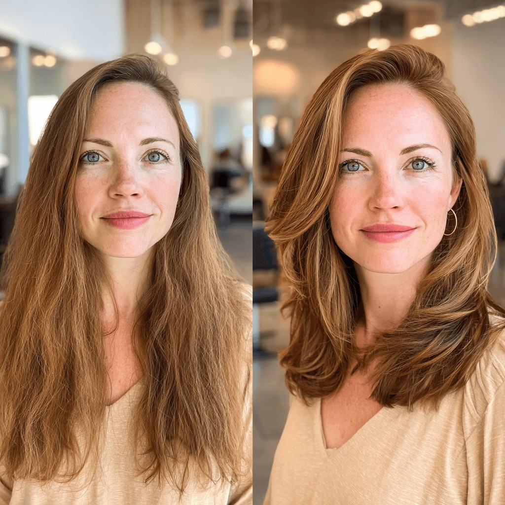 Luxurious Teddy Bronde Long Layers with Subtle Movement