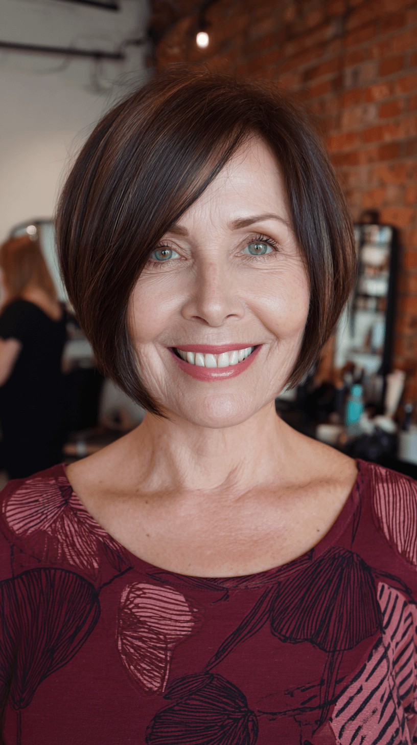 Modern A-Line Bob with Subtle Highlights
