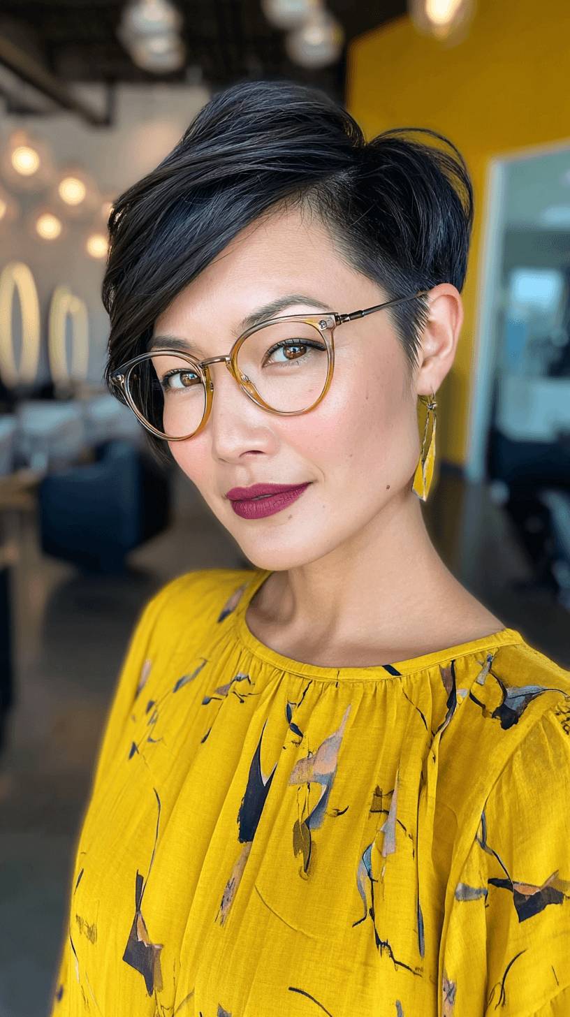 Modern Side-Swept Pixie with Textured Layers