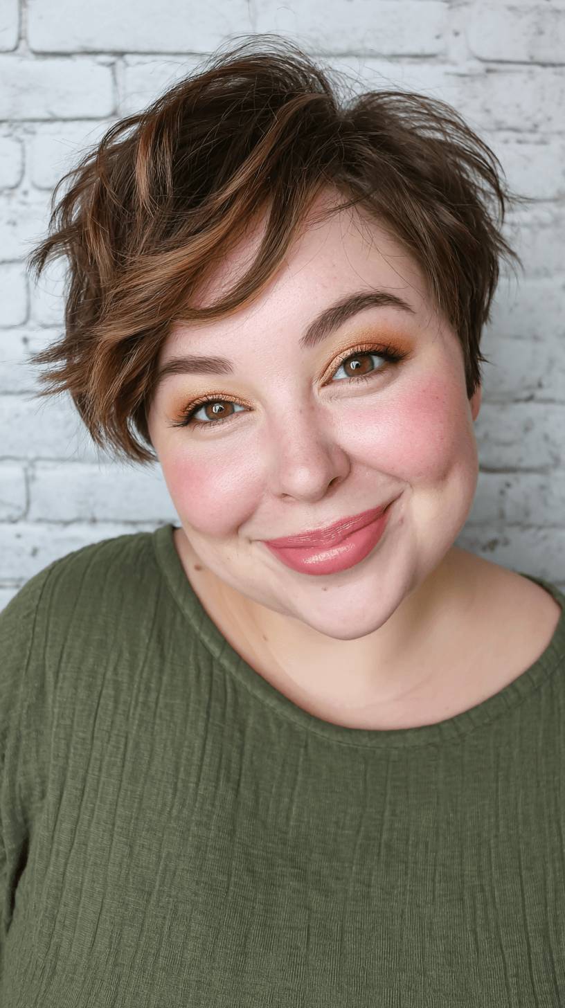 Modern Textured Side-Swept Pixie with Soft Waves