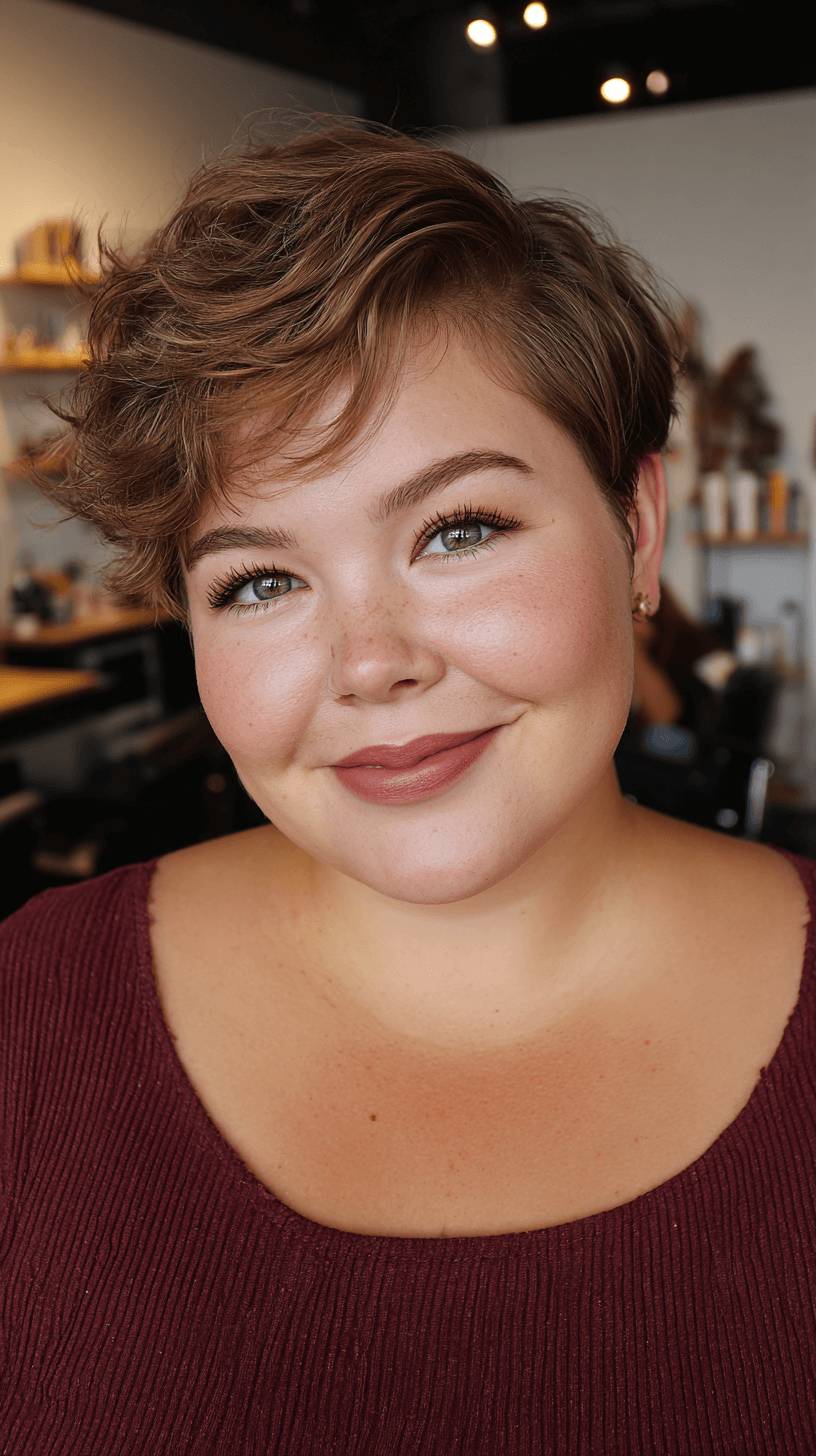 Playful Textured Side-Swept Pixie with Soft Curls