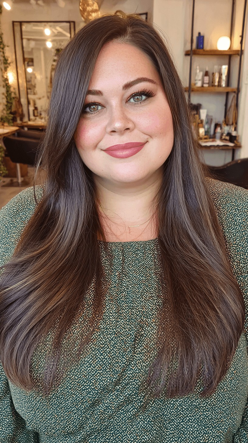 Sleek Long Hair with Subtle Dimension and Warm Undertones