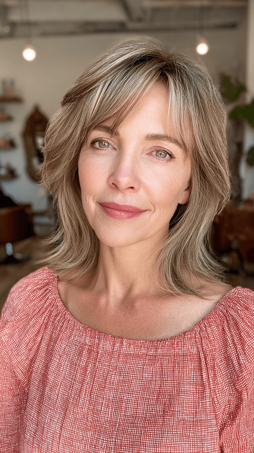 Softly Textured Medium-Length Cut with Face-Framing Layers