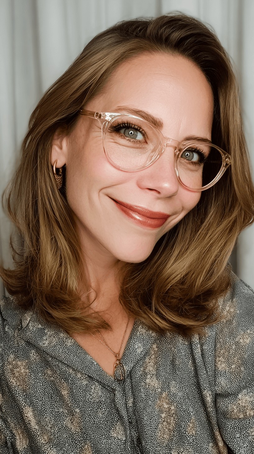 Softly Textured Medium-Length Cut with Gentle Waves