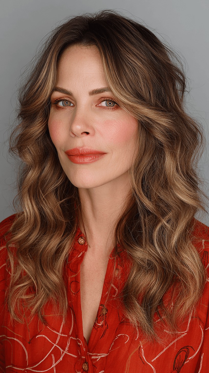Stylish Long Waves with Subtle Highlights