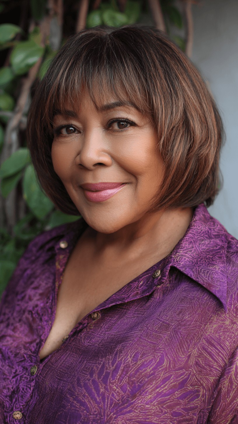 Stylish Textured Bob with Soft Bangs