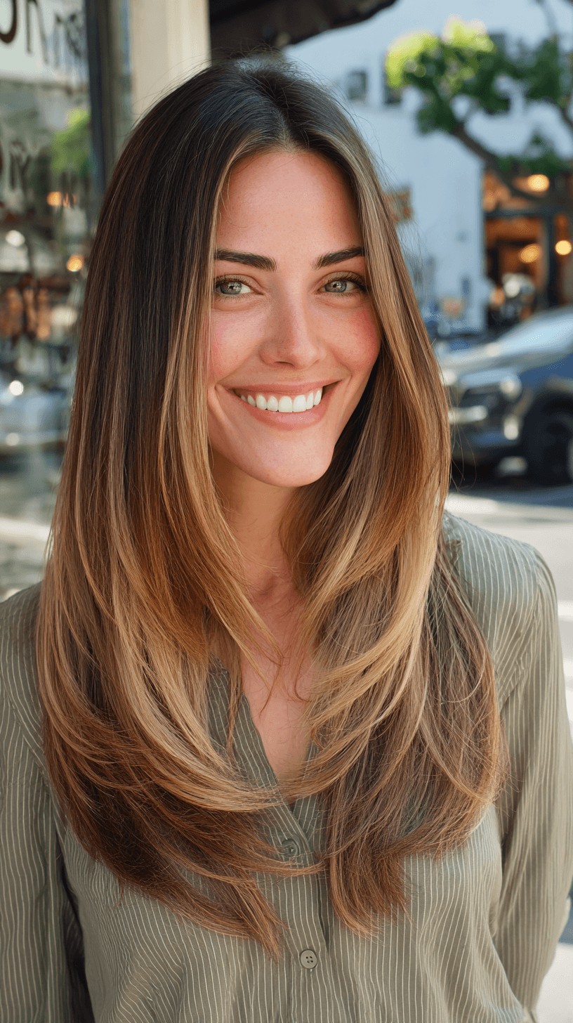 Sun-Kissed Long Layered Cut with Subtle Highlights