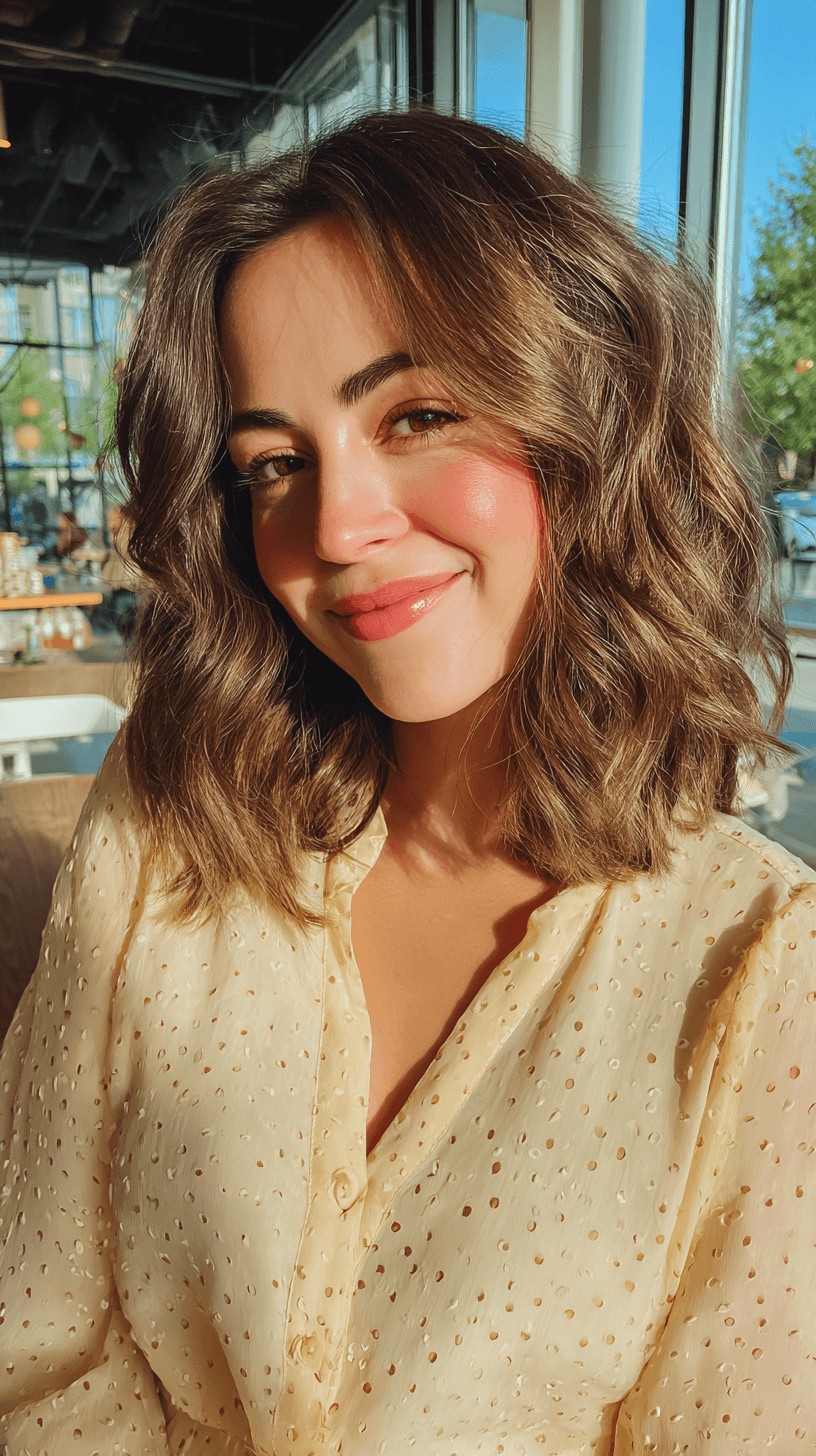Textured Medium-Length Cut with Loose Waves