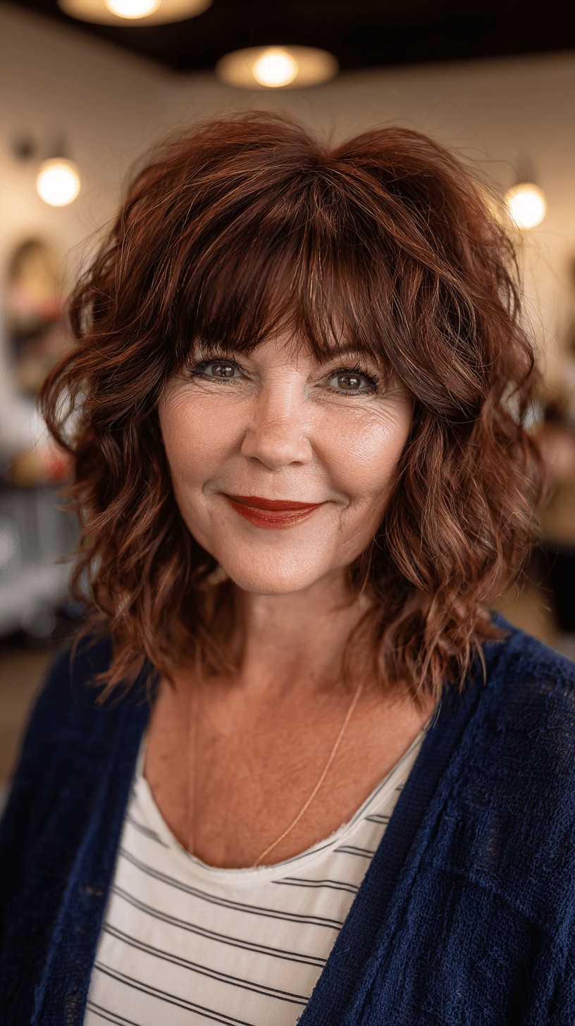 Textured Medium-Length Cut with Soft Curls