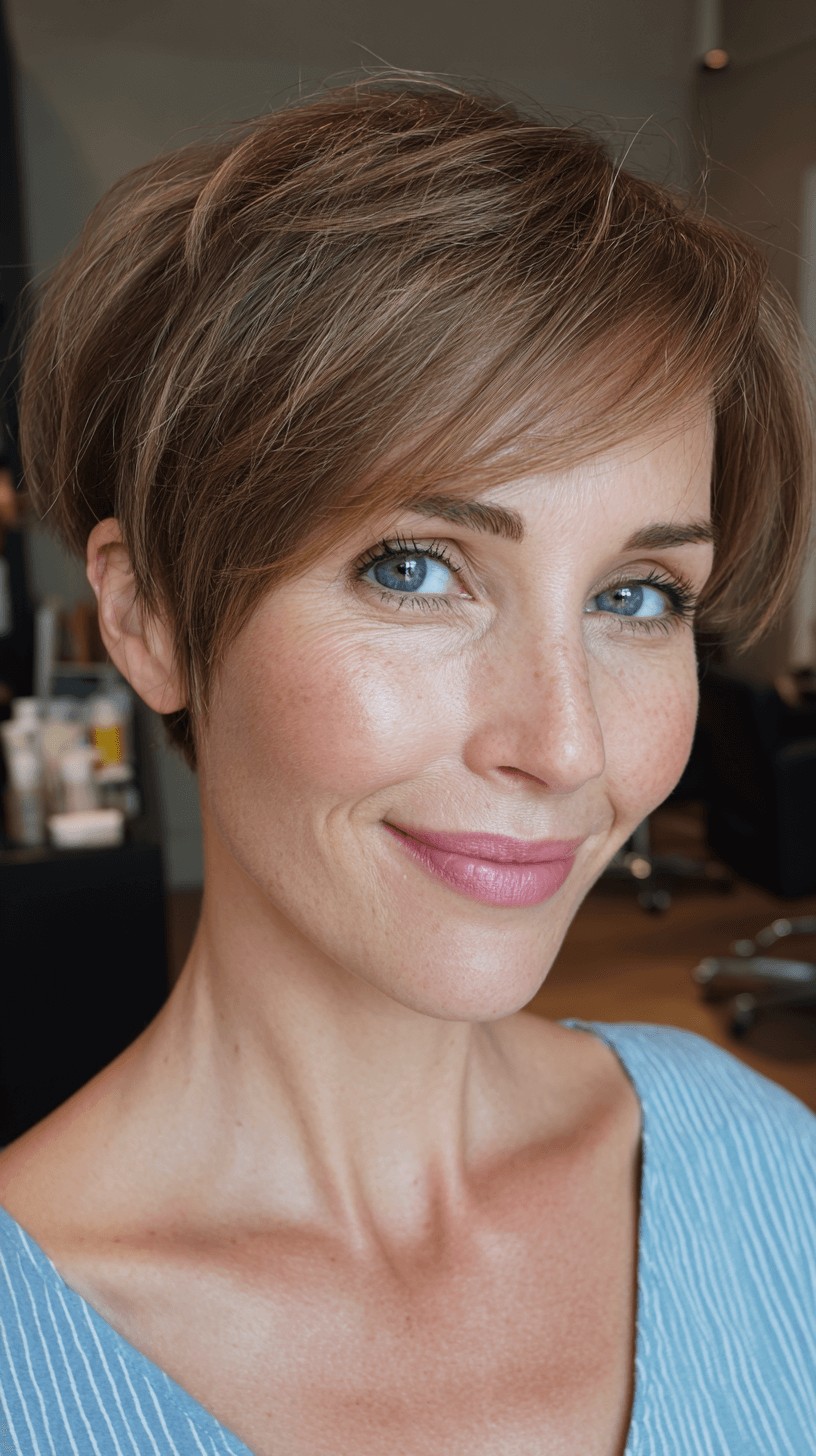 Textured Short Crop with Effortless Volume