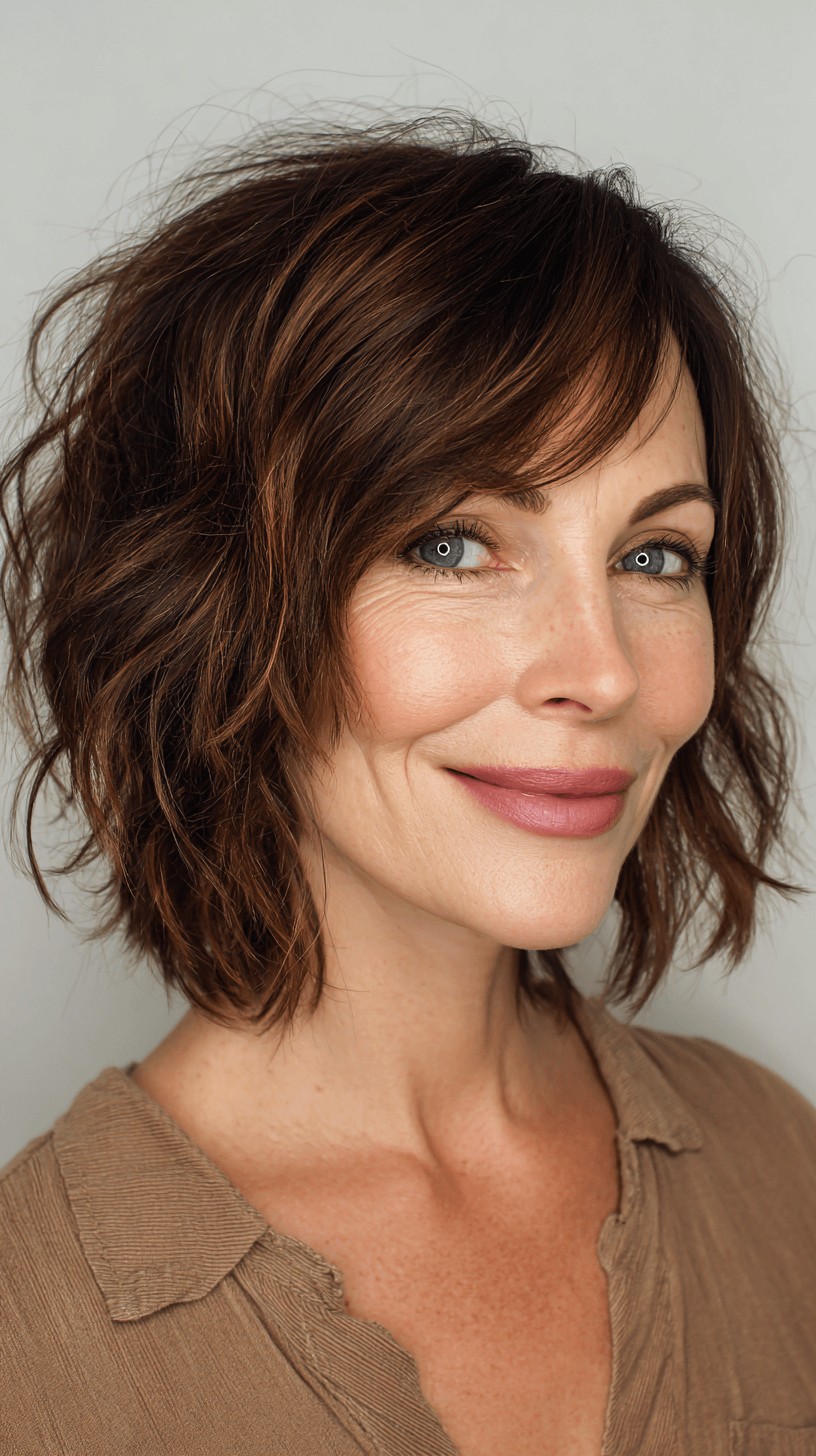 Textured Shoulder-Length Cut with Soft Waves