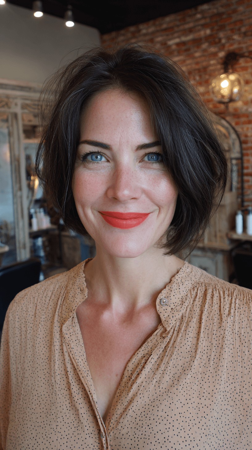 Textured Soft Bob with Subtle Waves