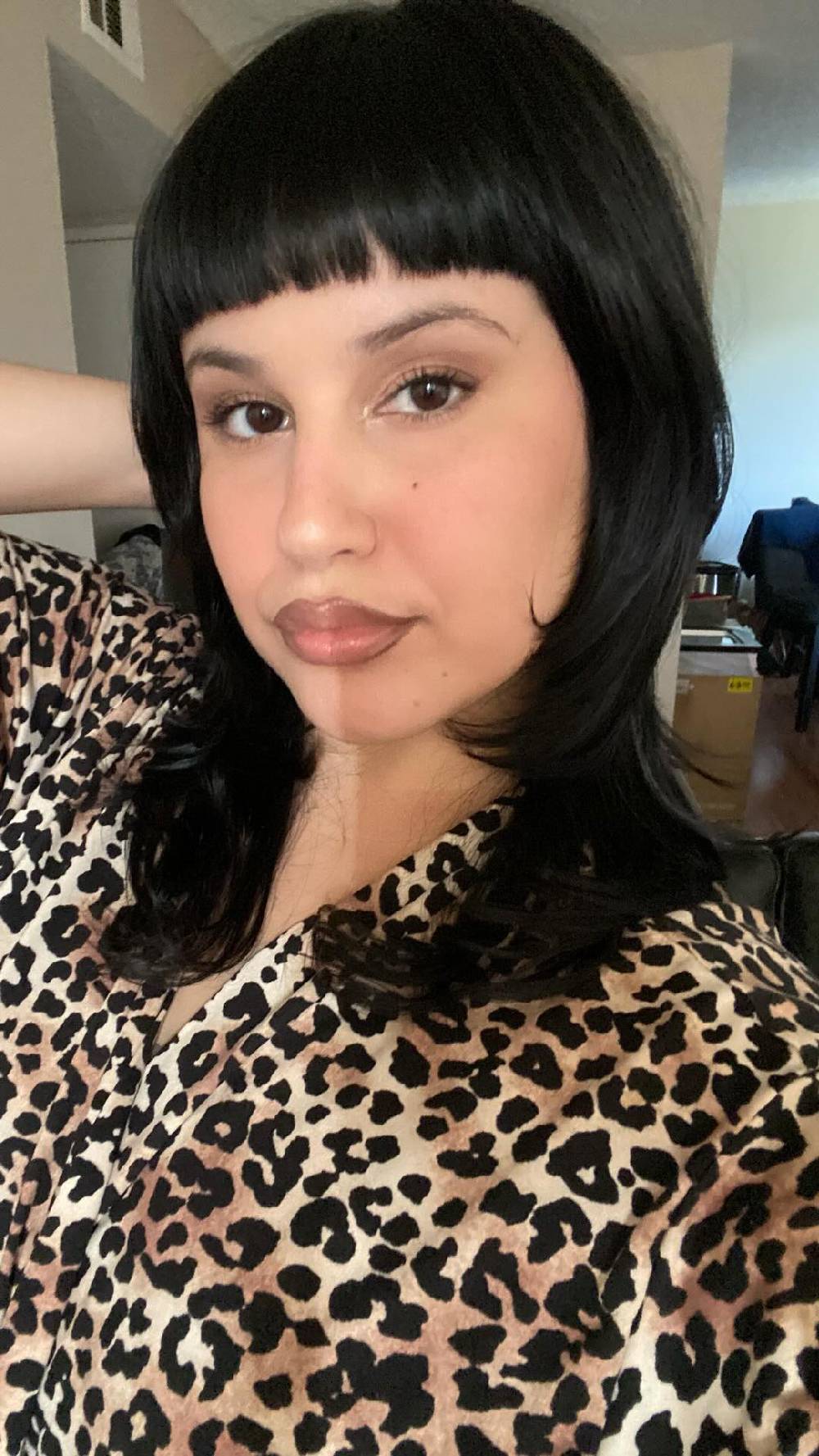 Bold Blunt Bangs with Textured Layers