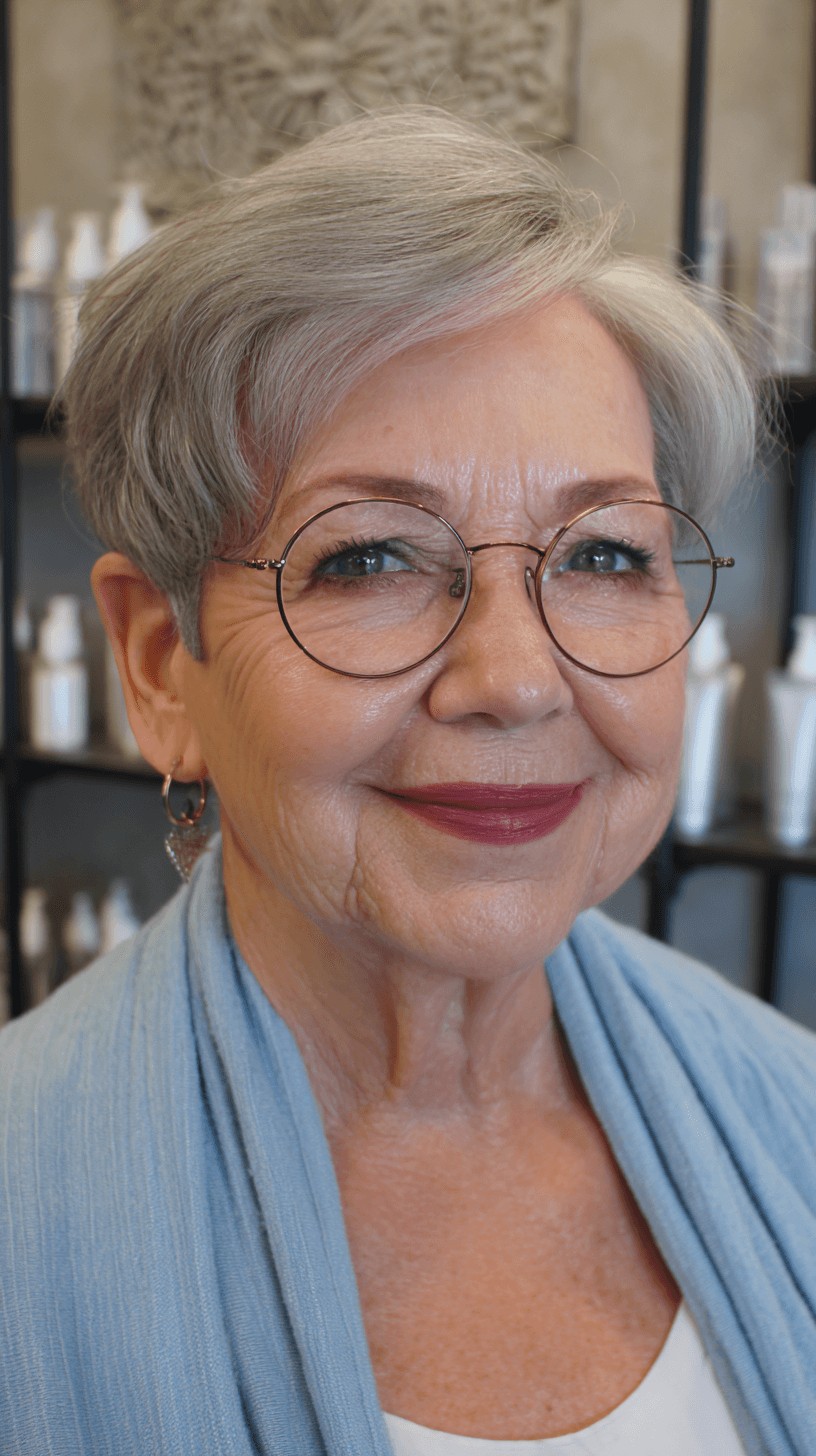 Charming Short Textured Crop for Round Faces