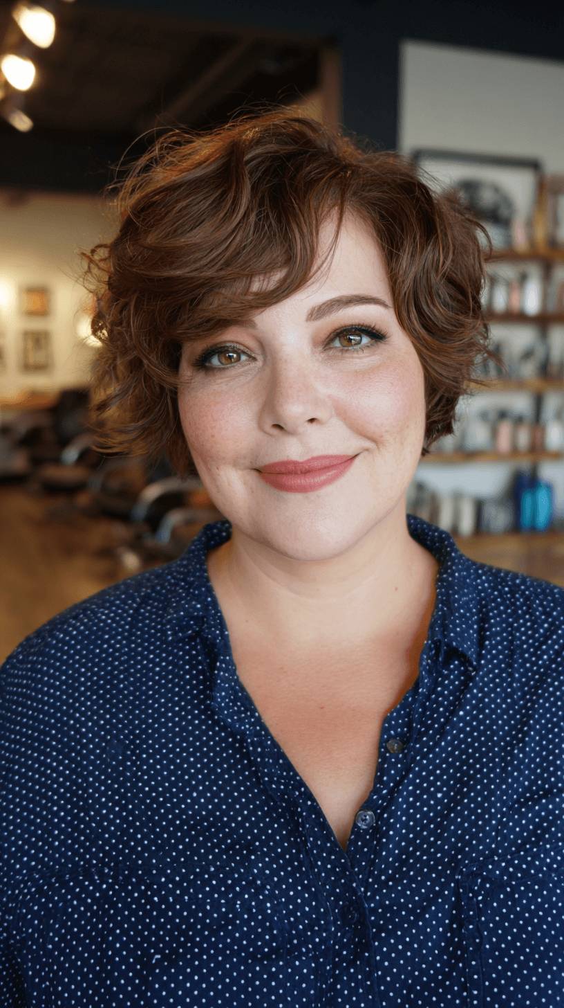 Chic Curly Bob with Soft Layers