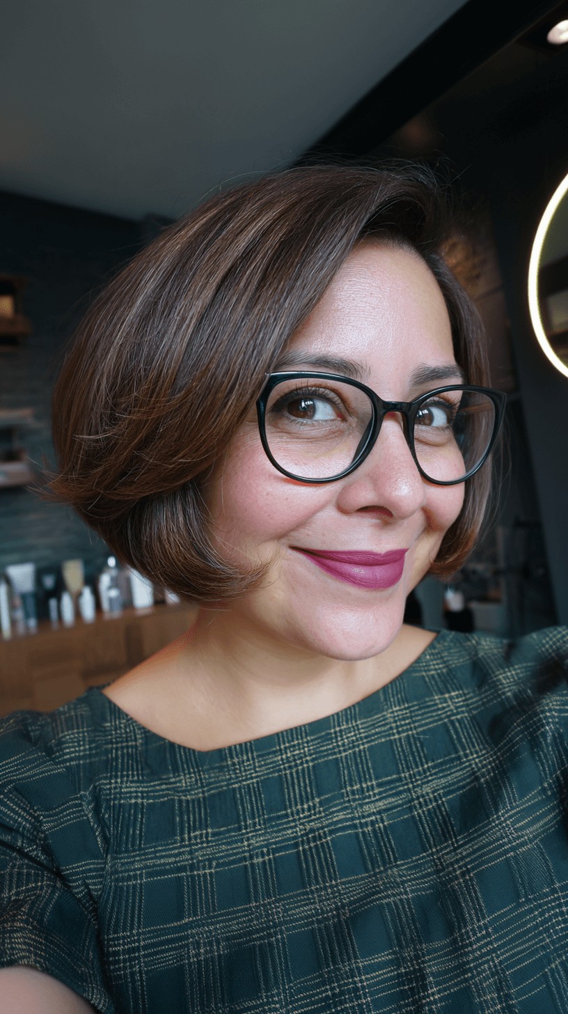 Chic Modern Bob with Soft Curved Ends