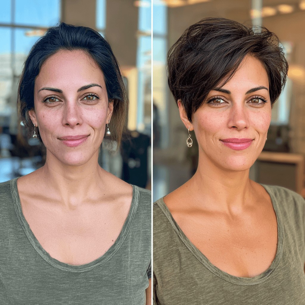 Chic Short Textured Pixie with Side-Swept Bangs