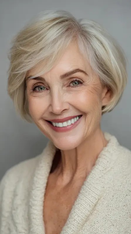 Chic Softly Layered Short Bob with Natural Movement