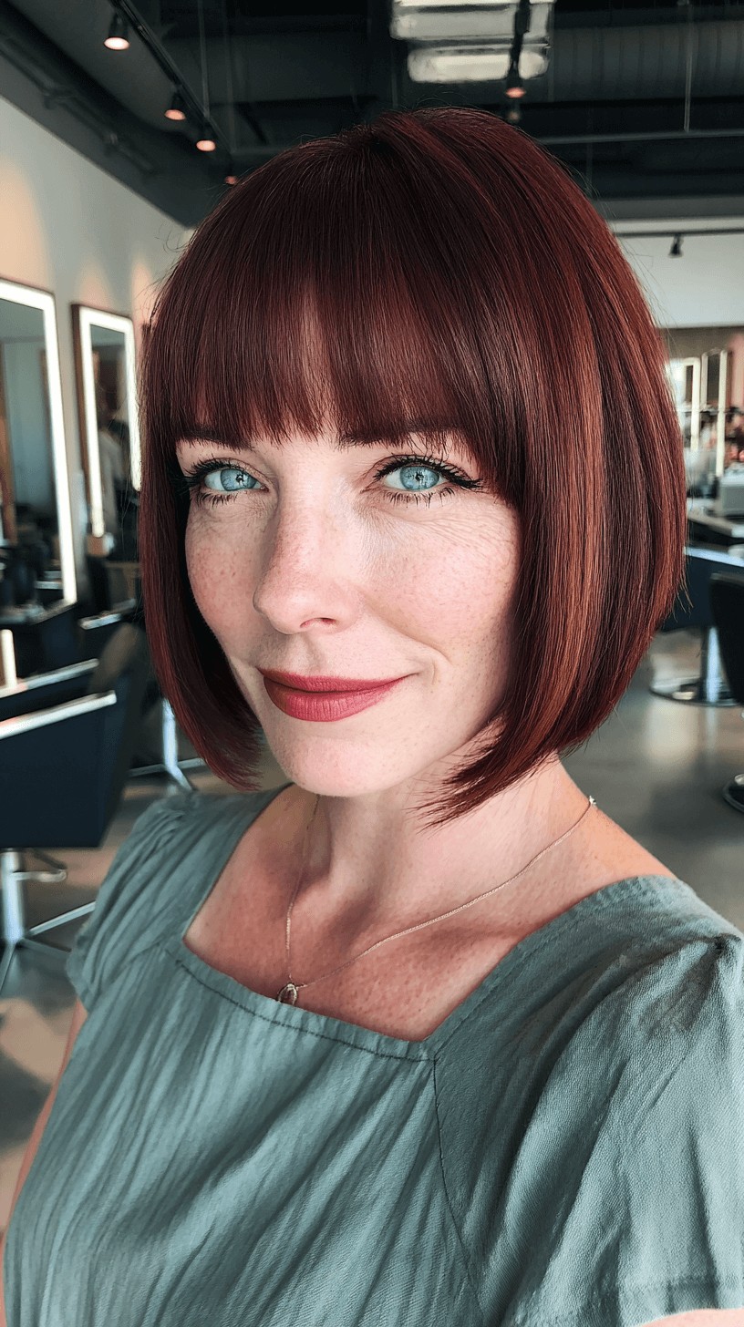 Chic Straight Bob with Blunt Bangs