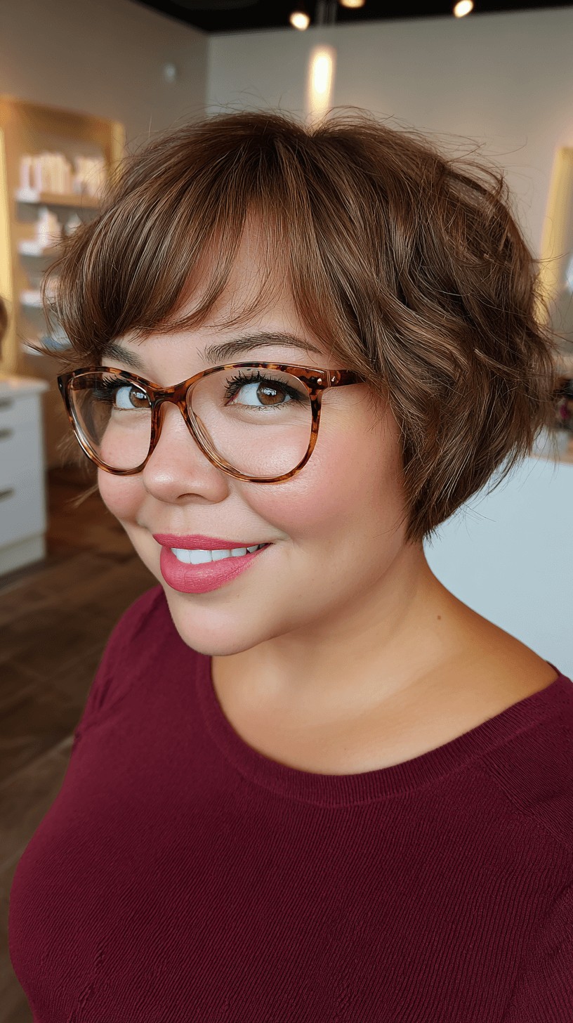 chic textured bob with soft waves