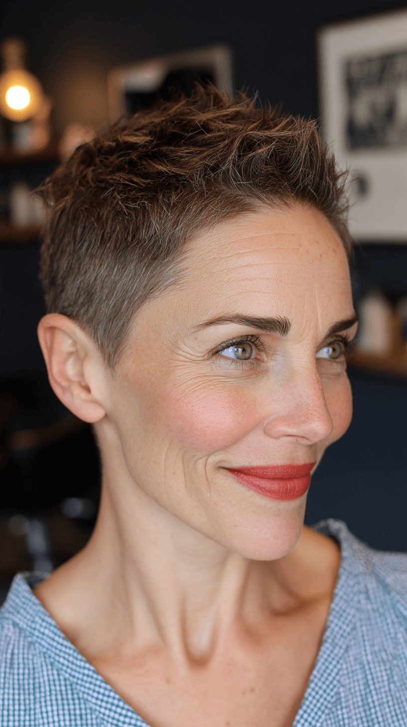 Chic Textured Short Crop with Soft Edges