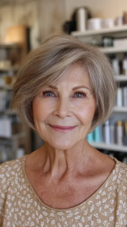 Elegant Light Brown Textured Bob with Soft Layers