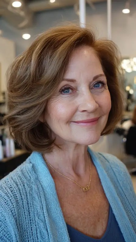 Elegant Textured Lob with Soft Movement