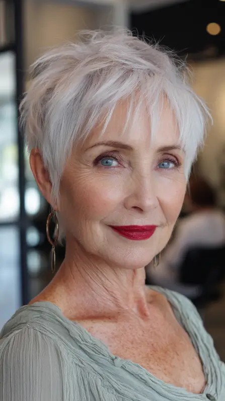 Modern Choppy Pixie Cut with Soft Texture