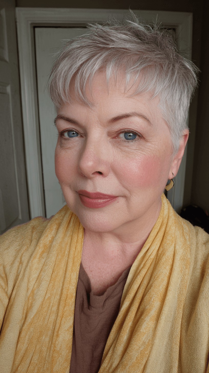 Modern Textured Pixie Cut for Round Faces