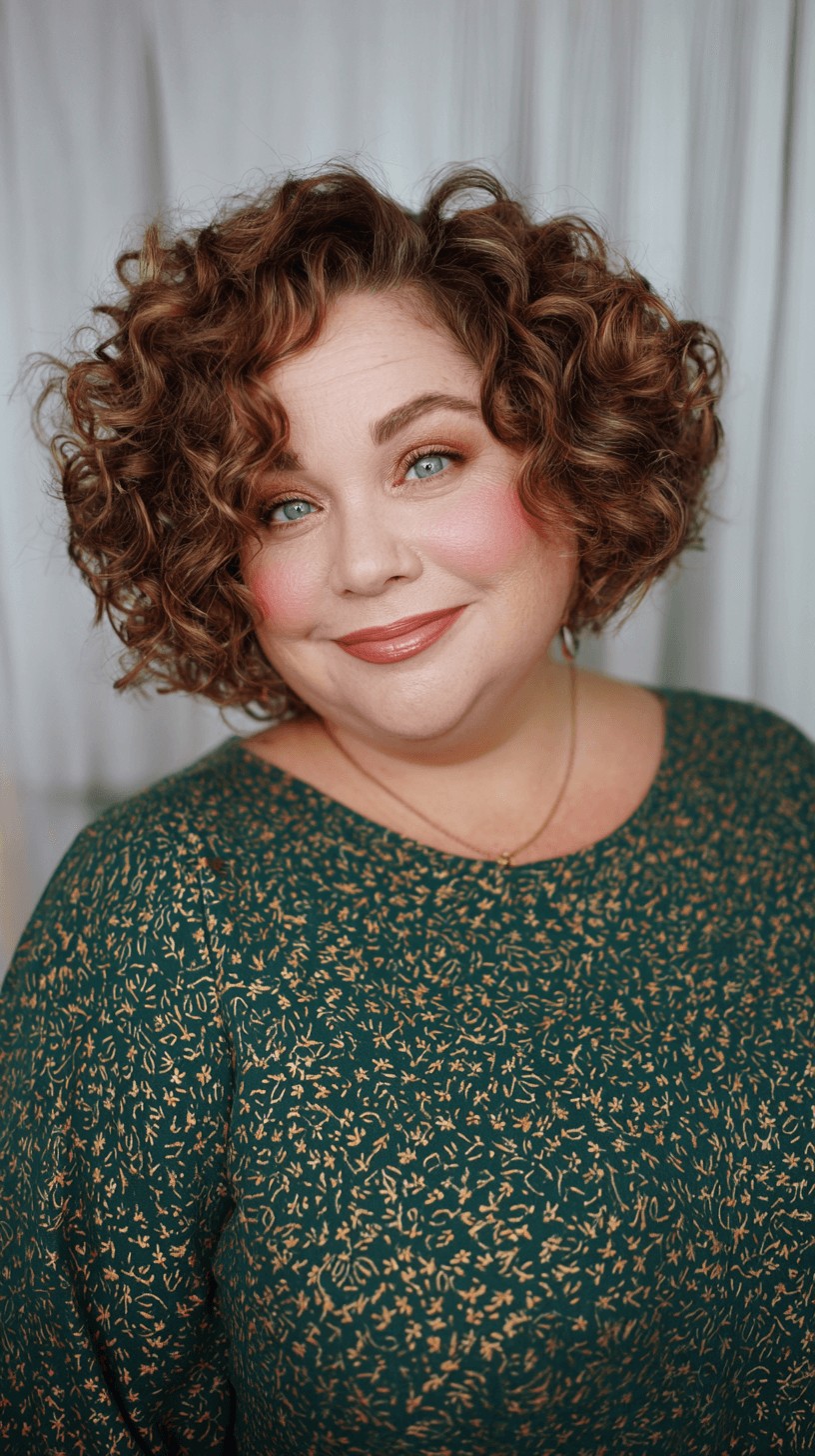 Playful Curly Bob with Defined Curls