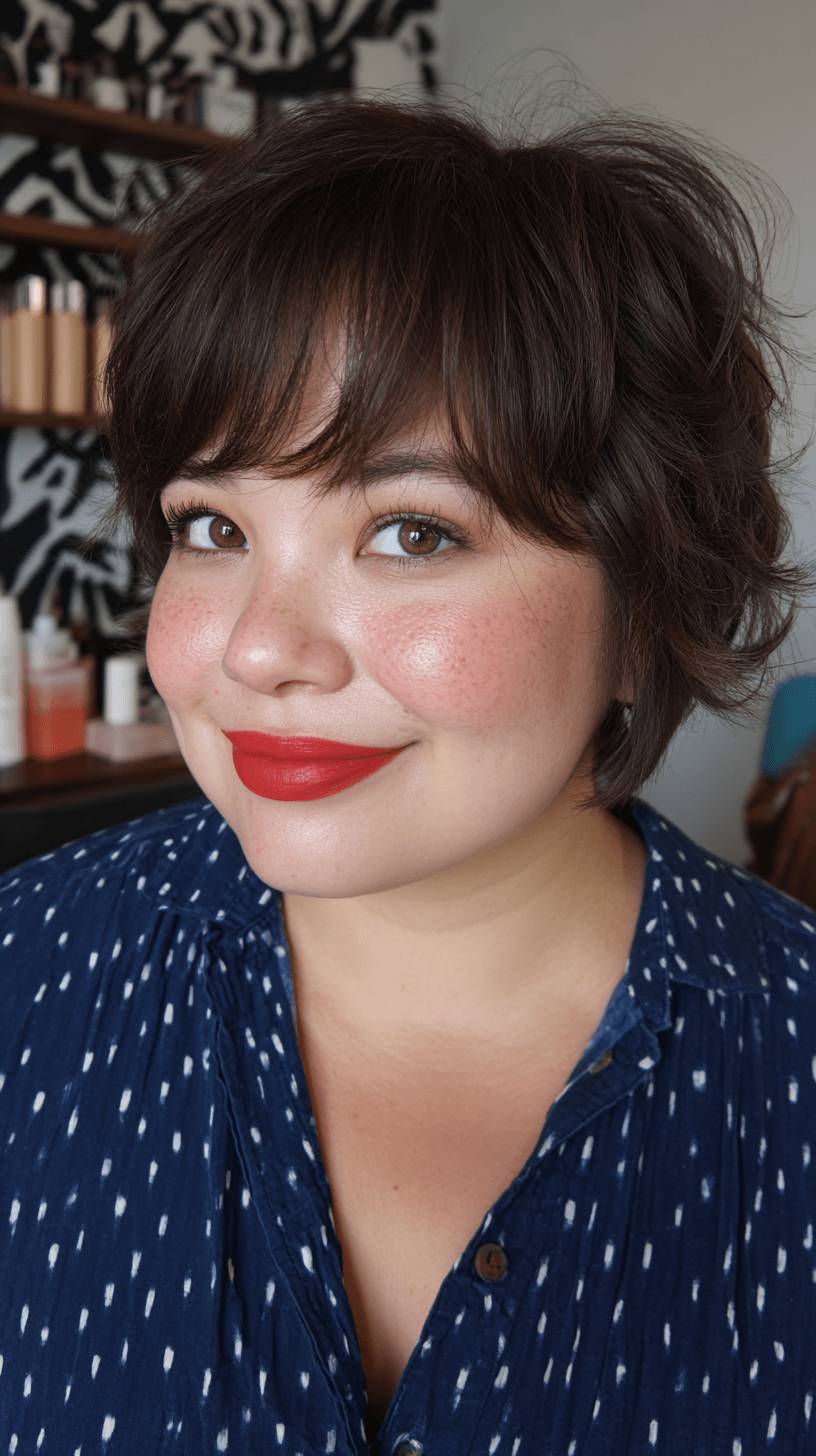 Playful Textured Pixie Cut with Soft Waves