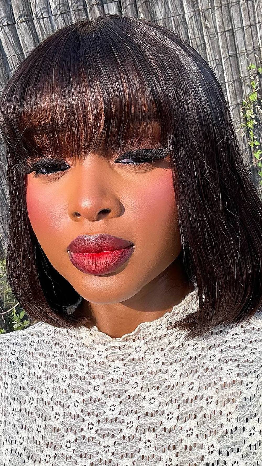 Sleek Bob with Bold Straight Bangs