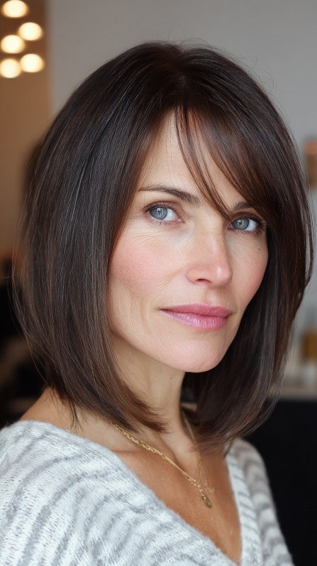 Sleek Classic Blunt Bob with Subtle Layers