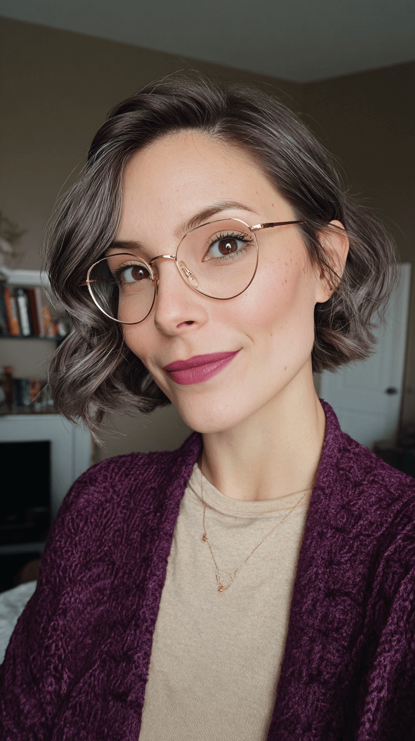 Soft Wavy Bob with Subtle Highlights