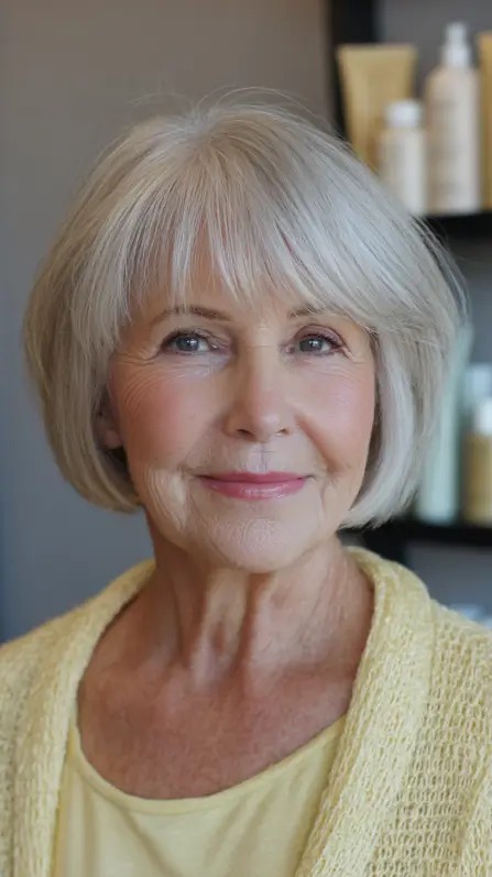 Softly Textured Round Bob with Subtle Volume
