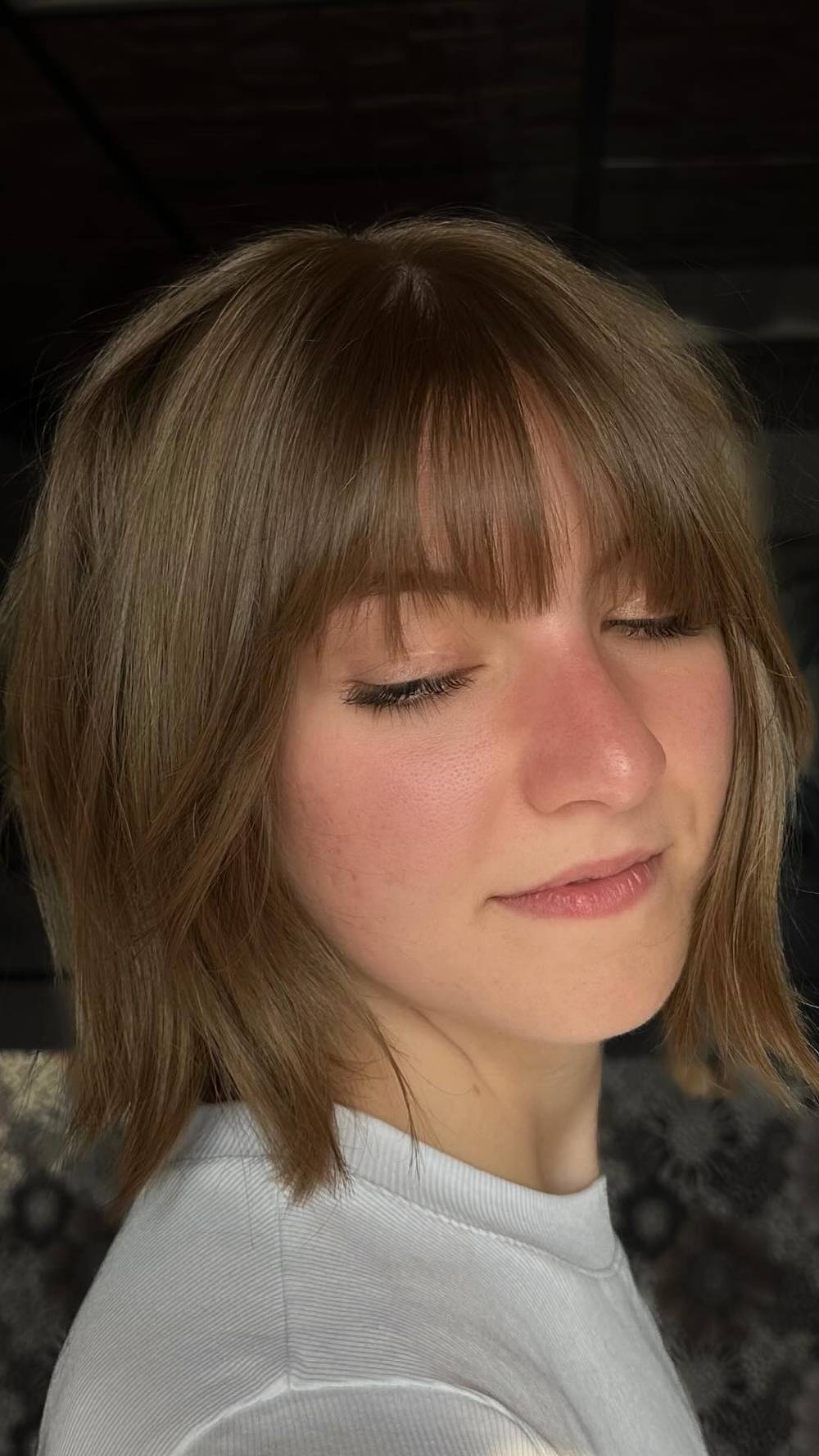 Stylish Textured Bob with Soft Bangs