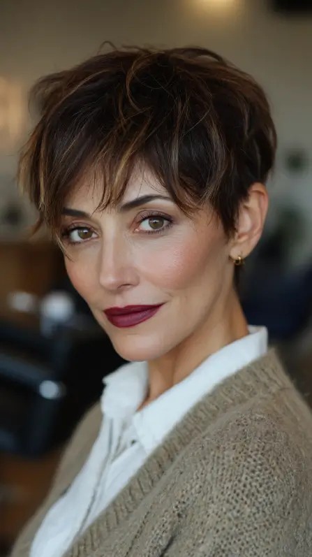 Stylish Textured Choppy Pixie Cut
